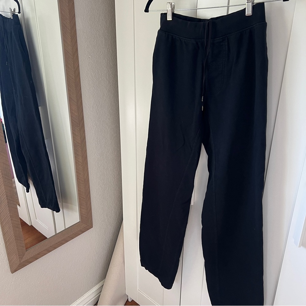 Lululemon Black Cotton Blend Tall Fit Jogger Pants, Sz S Tall